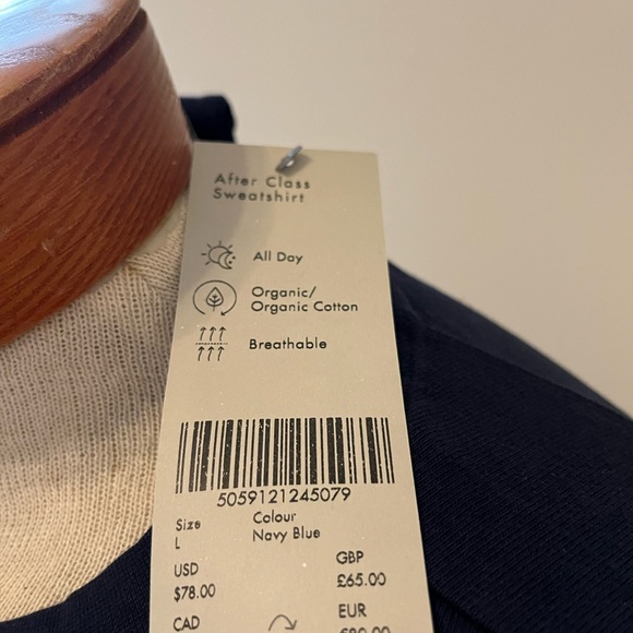 Sweaty Betty After Class Sweatshirt NWT Navy - Sz Large - Picture 4 of 8